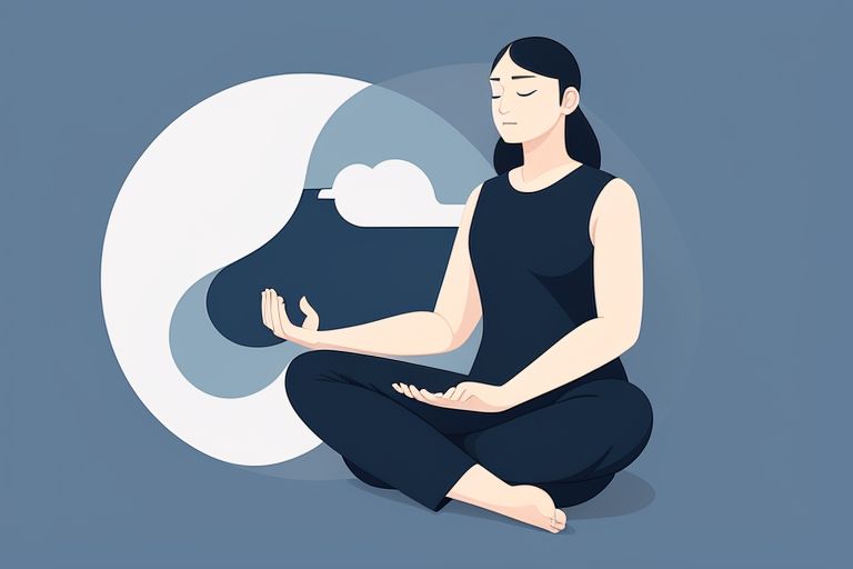 A person meditating in a serene